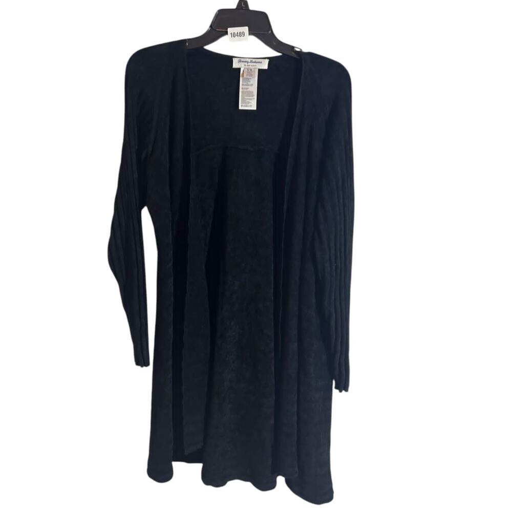 Tommy Bahama Knit Longline Open Front Cardigan Sweater Oversized Women's S/M